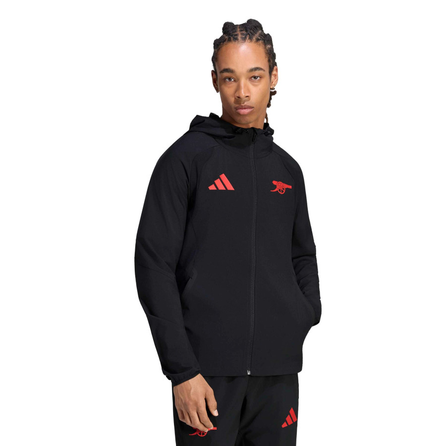 Coupe vent Arsenal noir rouge