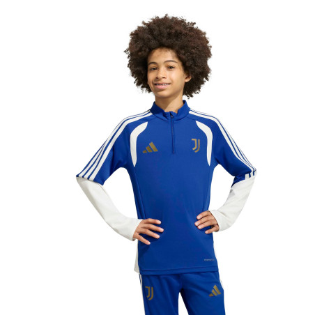 Sweat zippé junior Juventus bleu blanc