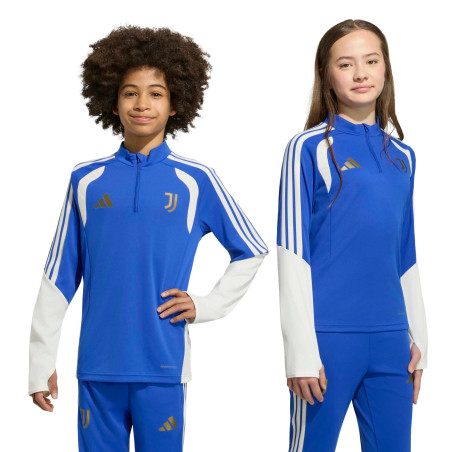Sweat zippé junior Juventus bleu blanc