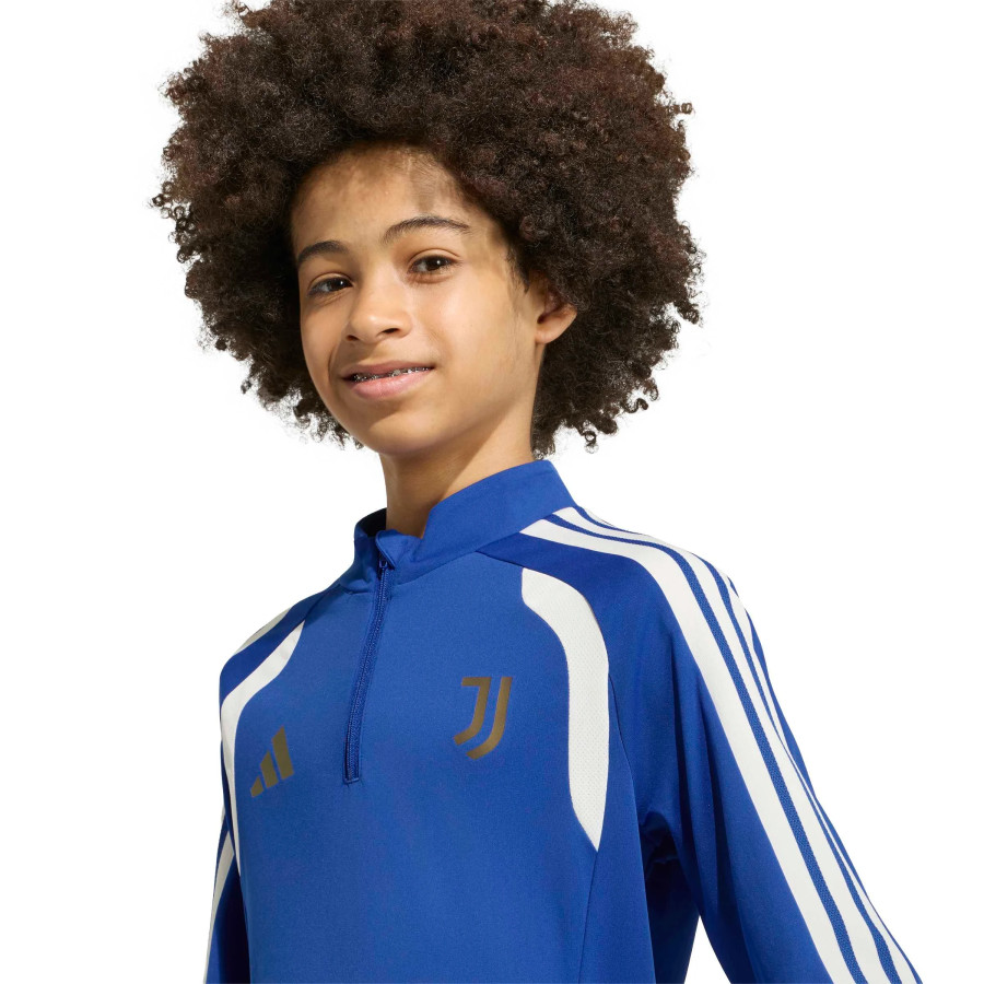 Sweat zippé junior Juventus bleu blanc