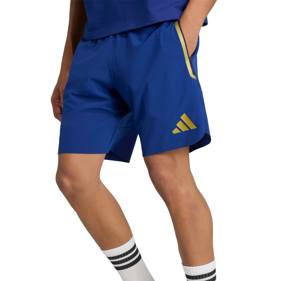 Short Italie Travel bleu or