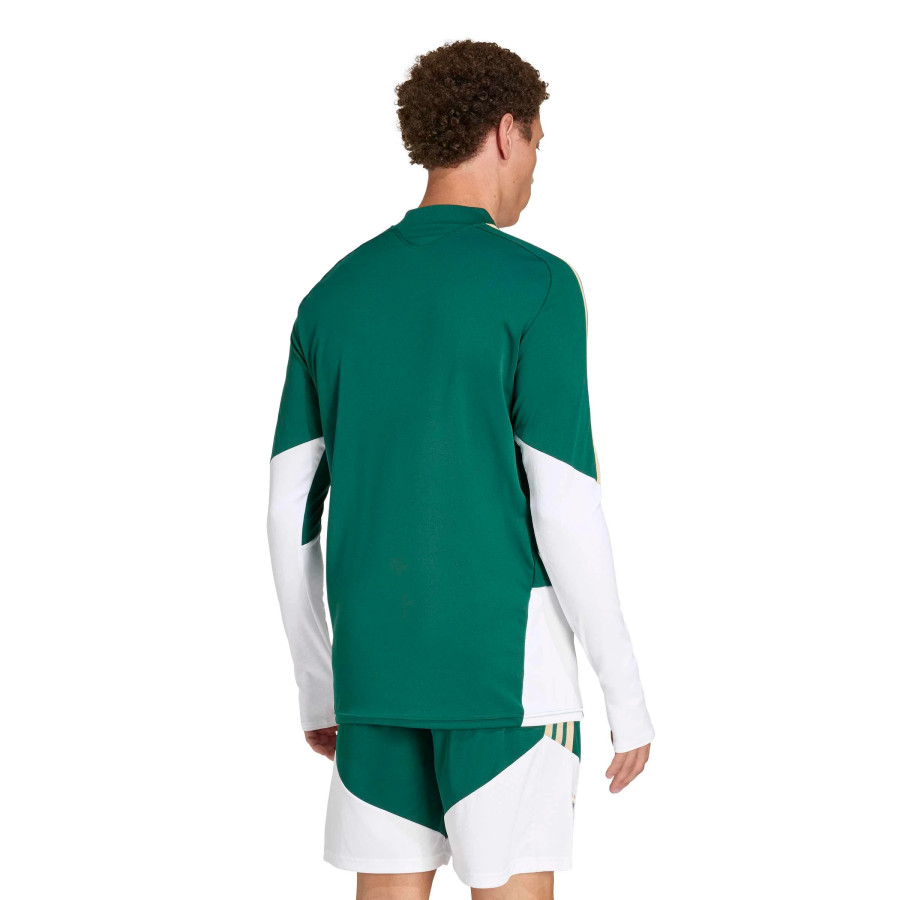 Sweat zippé Italie vert blanc