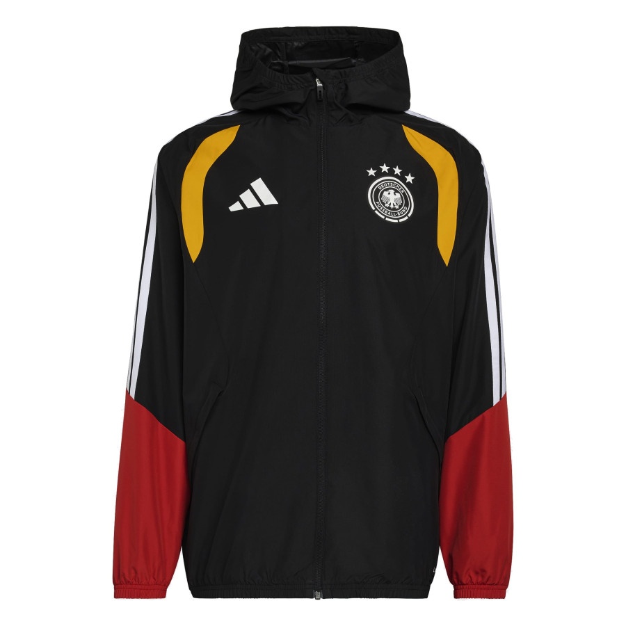 Veste imperméable Allemagne noir rouge