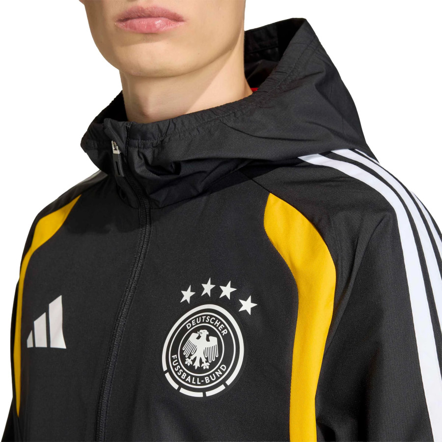 Veste imperméable Allemagne noir rouge