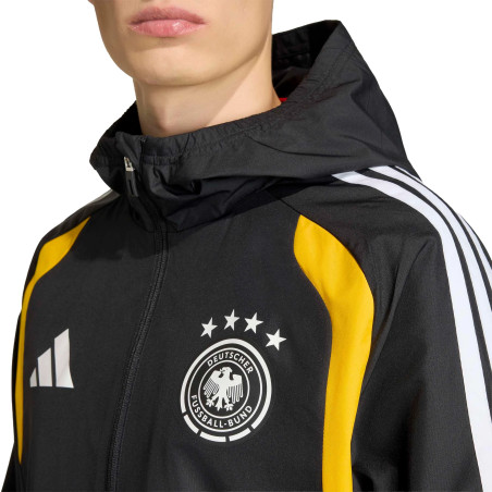 Veste imperméable Allemagne noir rouge