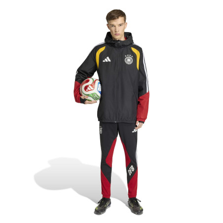 Veste imperméable Allemagne noir rouge