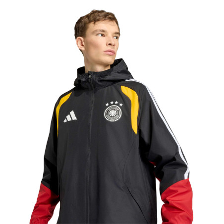 Veste imperméable Allemagne noir rouge
