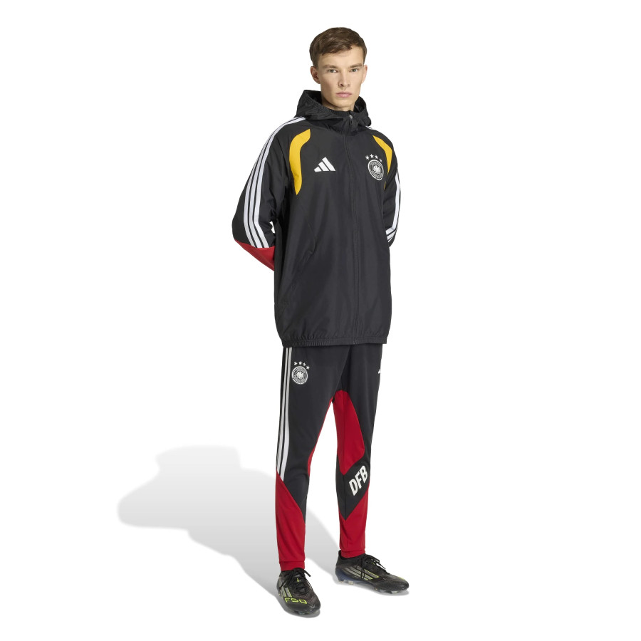 Veste imperméable Allemagne noir rouge