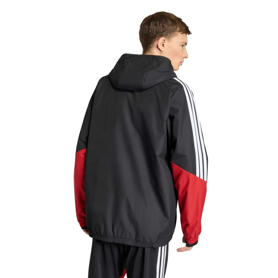 Veste imperméable Allemagne noir rouge