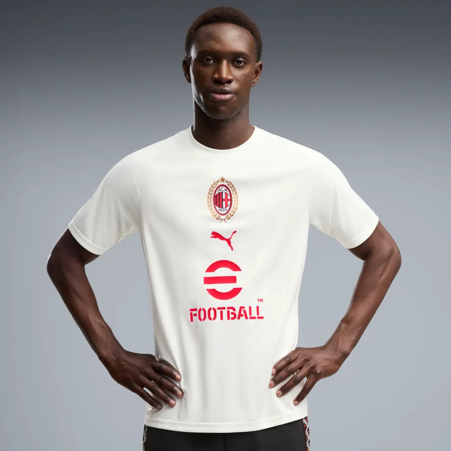 Maillot avant match Milan AC blanc rouge