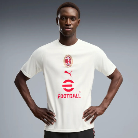 Maillot avant match Milan AC blanc rouge