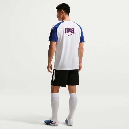 Maillot entraînement Chelsea Strike blanc bleu