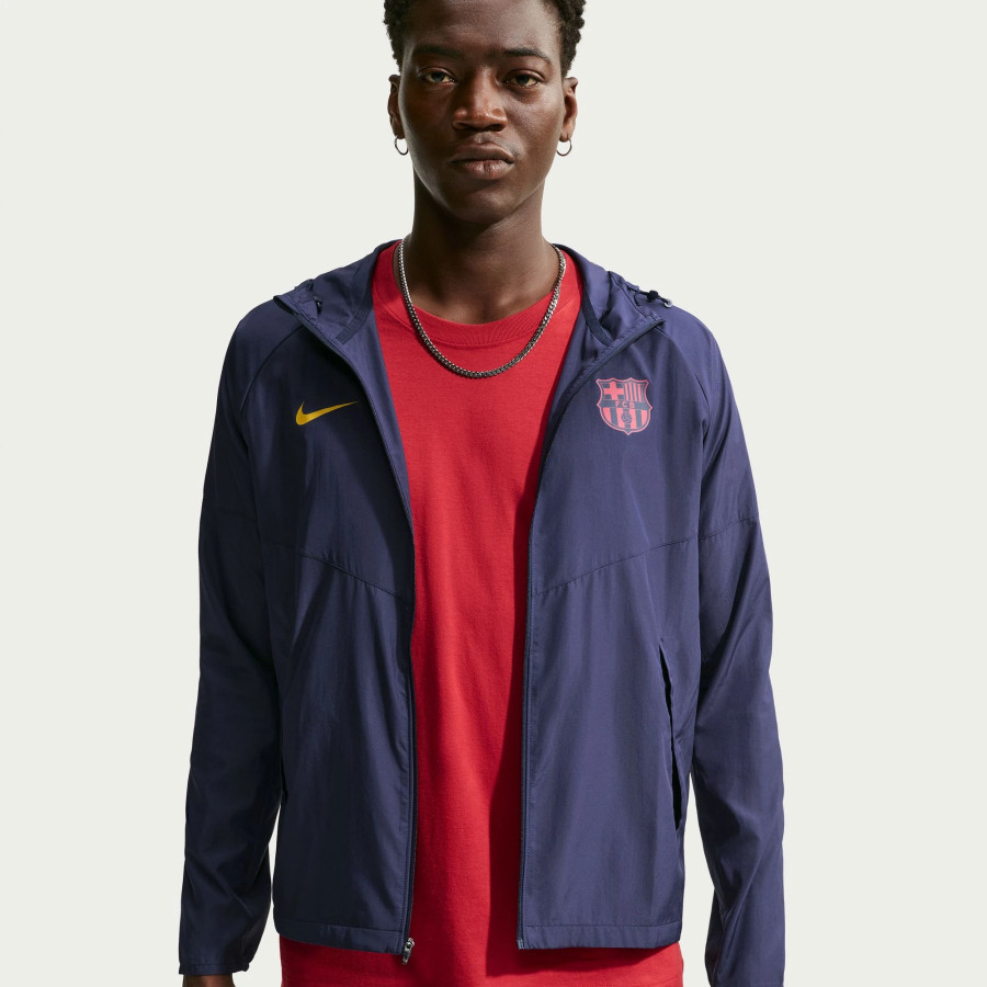 Veste survêtement FC Barcelone running bleu