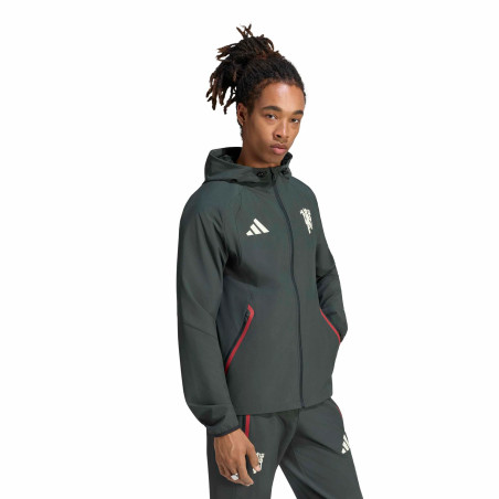 Veste survêtement Manchester United Tiro Travel noir