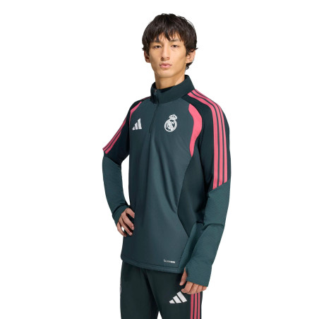 Sweat zippé Real Madrid Winter vert rose