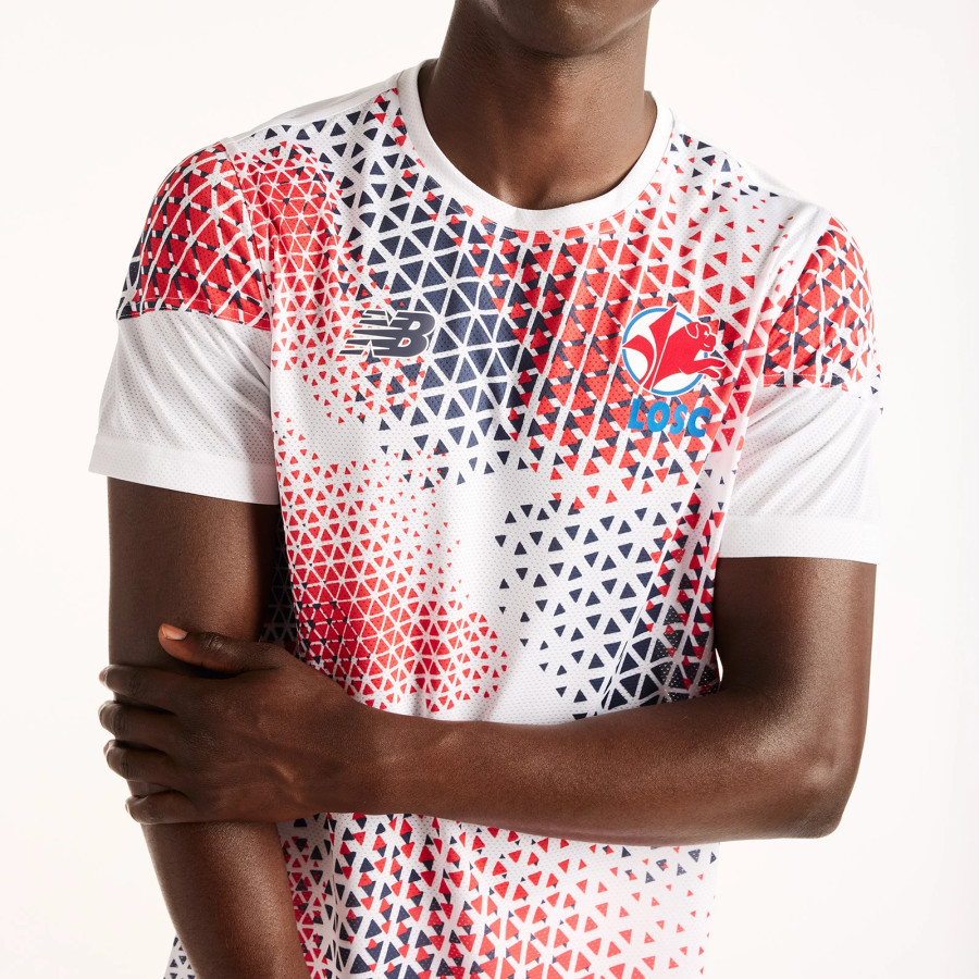 Maillot avant match LOSC blanc rouge