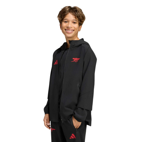 Coupe vent junior Arsenal noir rouge