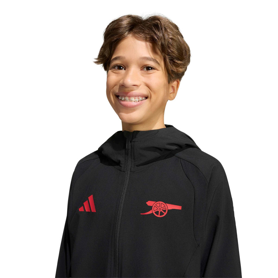 Coupe vent junior Arsenal noir rouge