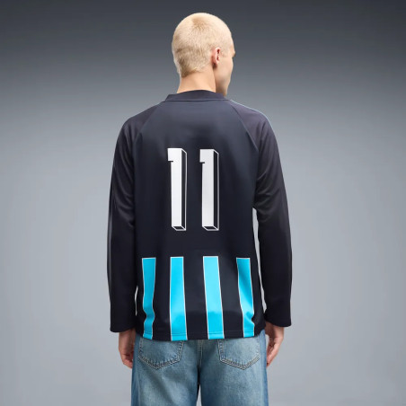 Maillot manches longues OM King Retro noir bleu