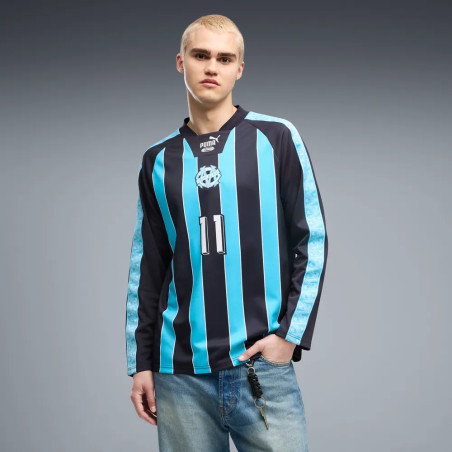 Maillot manches longues OM King Retro noir bleu