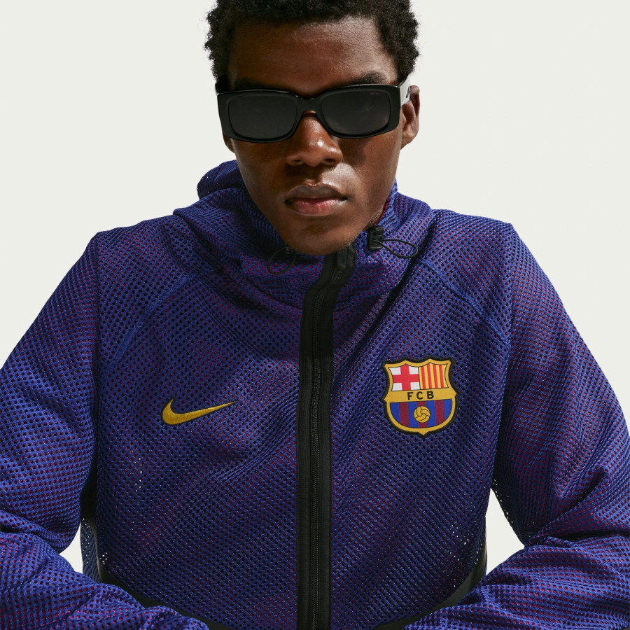 Veste survêtement FC Barcelone Anthem bleu rouge