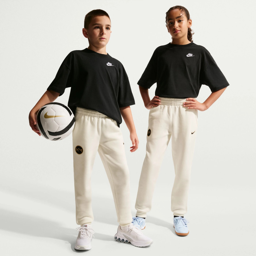 Pantalon survêtement junior Kylian Mbappé fleece blanc