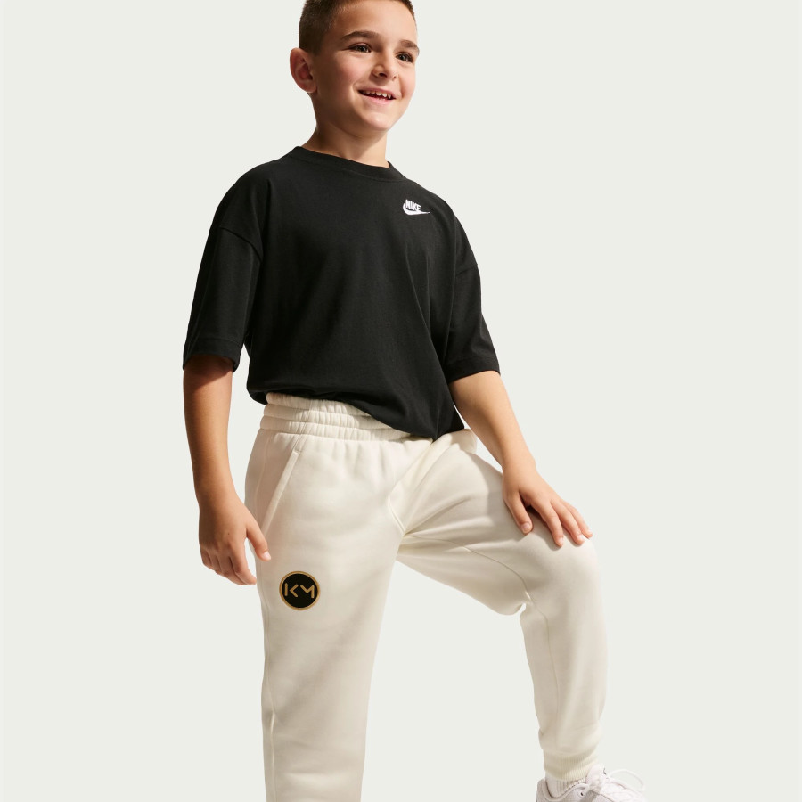 Pantalon survêtement junior Kylian Mbappé fleece blanc