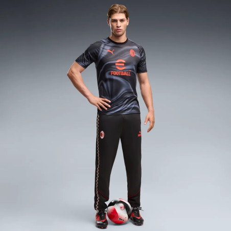 Maillot avant match Milan AC noir rouge