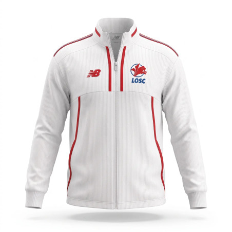 Veste survêtement LOSC blanc rouge