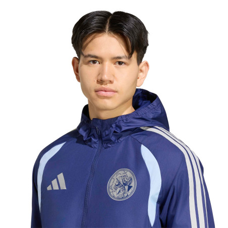 Veste imperméable Ajax Amsterdam bleu marine