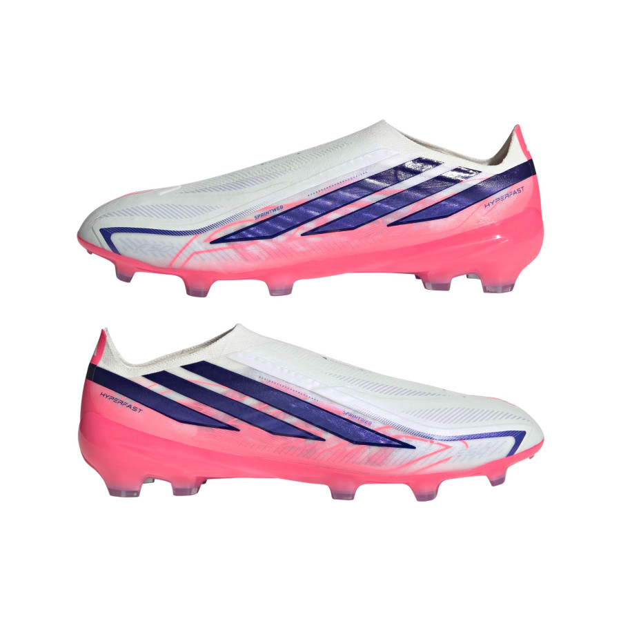 adidas F50 Hyperfast Pro Laceless FG blanc rose
