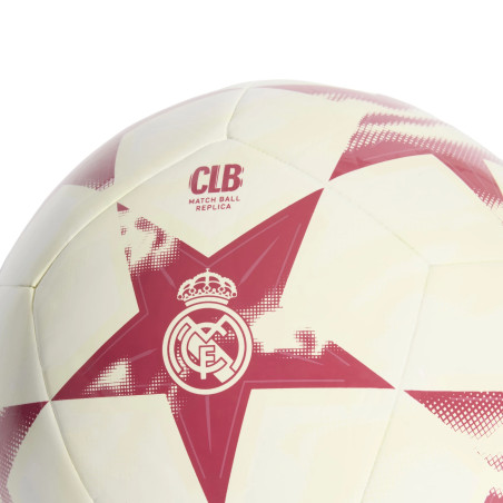 adidas Ballon UCL Real Madrid Club blanc/rose