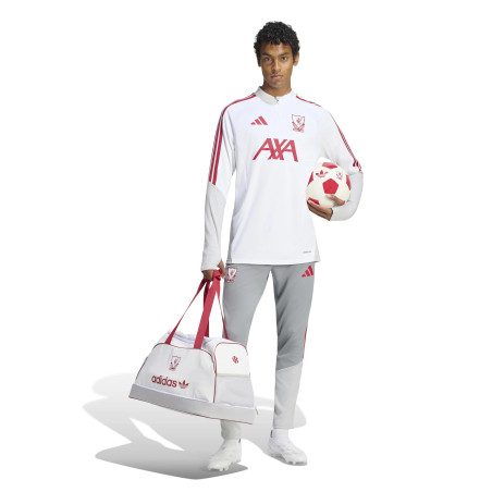 Sweat zippé Liverpool blanc rouge