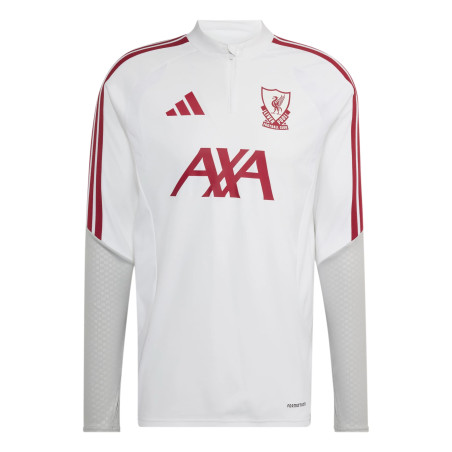 Sweat zippé Liverpool blanc rouge