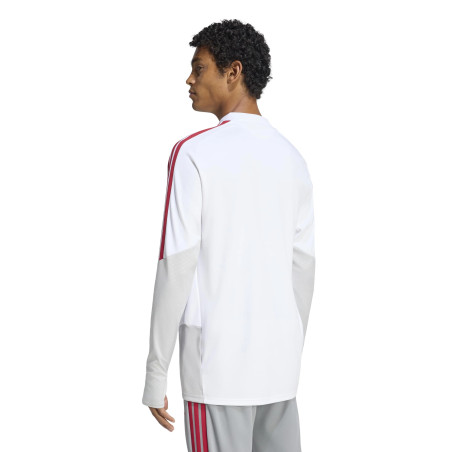 Sweat zippé Liverpool blanc rouge