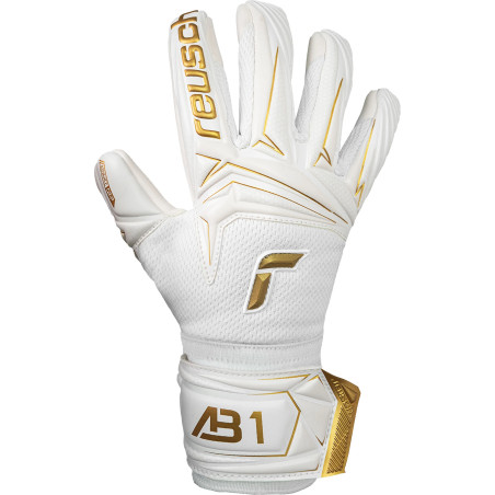 Gants gardien junior Reusch Attrakt AB1 Advance blanc or