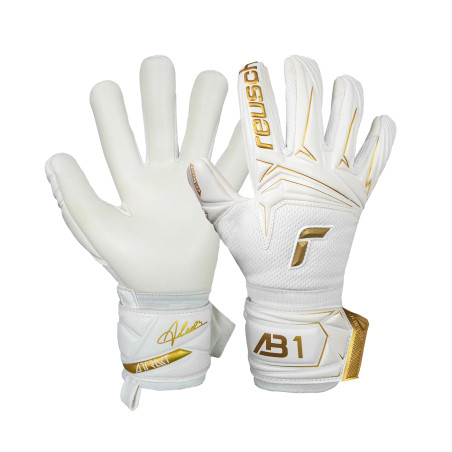Gants gardien junior Reusch Attrakt AB1 Advance blanc or