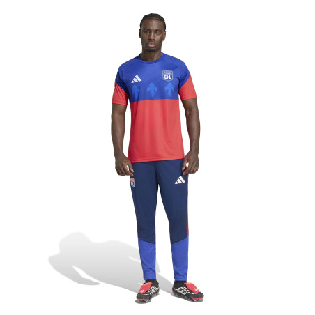 Maillot avant match OL bleu rouge