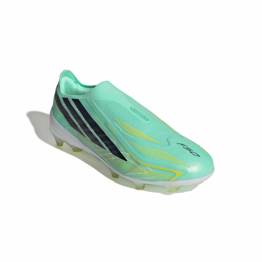 adidas F50 junior Hyperfast LaceLess Elite FG vert noir