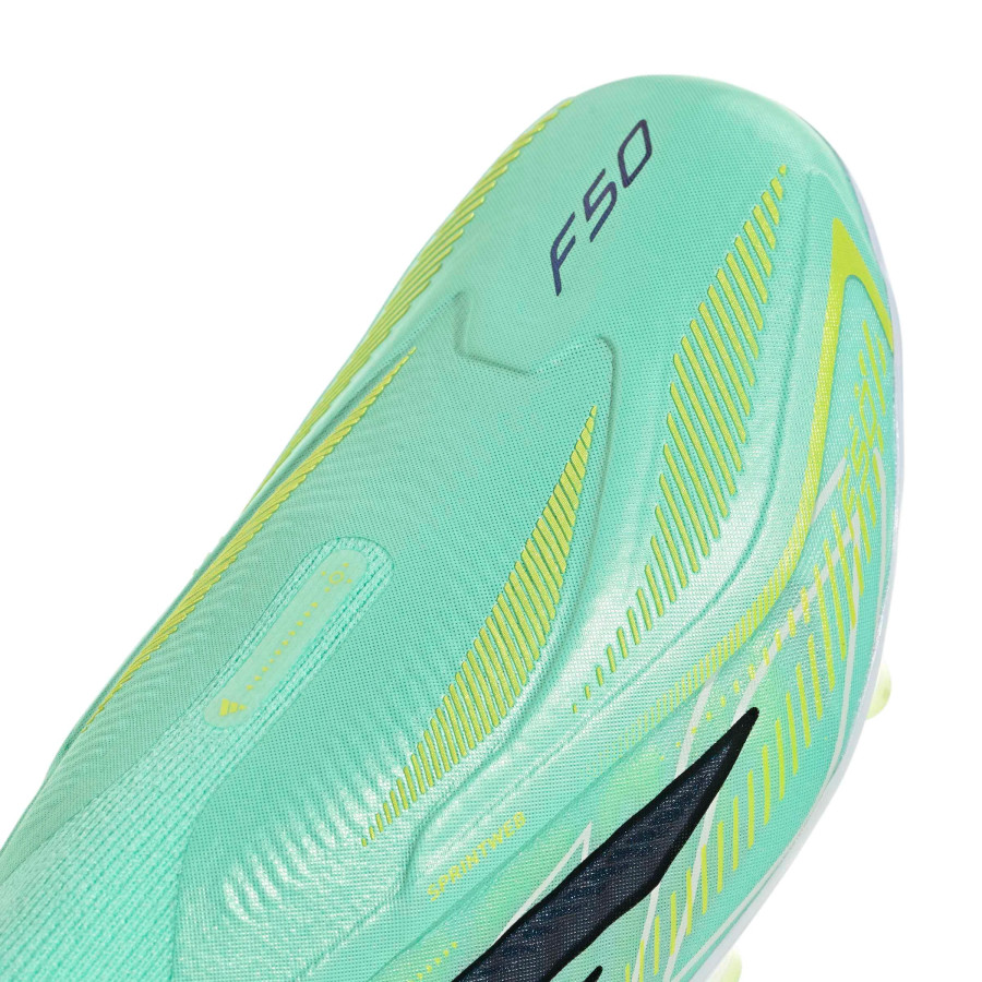 adidas F50 junior Hyperfast LaceLess Elite FG vert noir