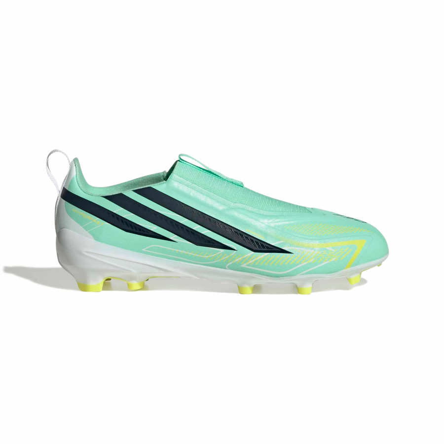 adidas F50 junior Hyperfast LaceLess Pro FG vert noir