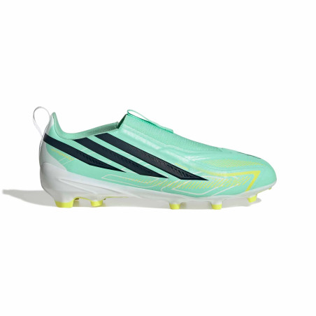 adidas F50 junior Hyperfast LaceLess Pro FG vert noir