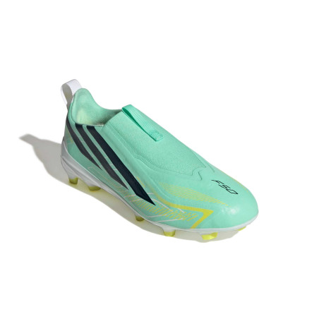 adidas F50 junior Hyperfast LaceLess Pro FG vert noir