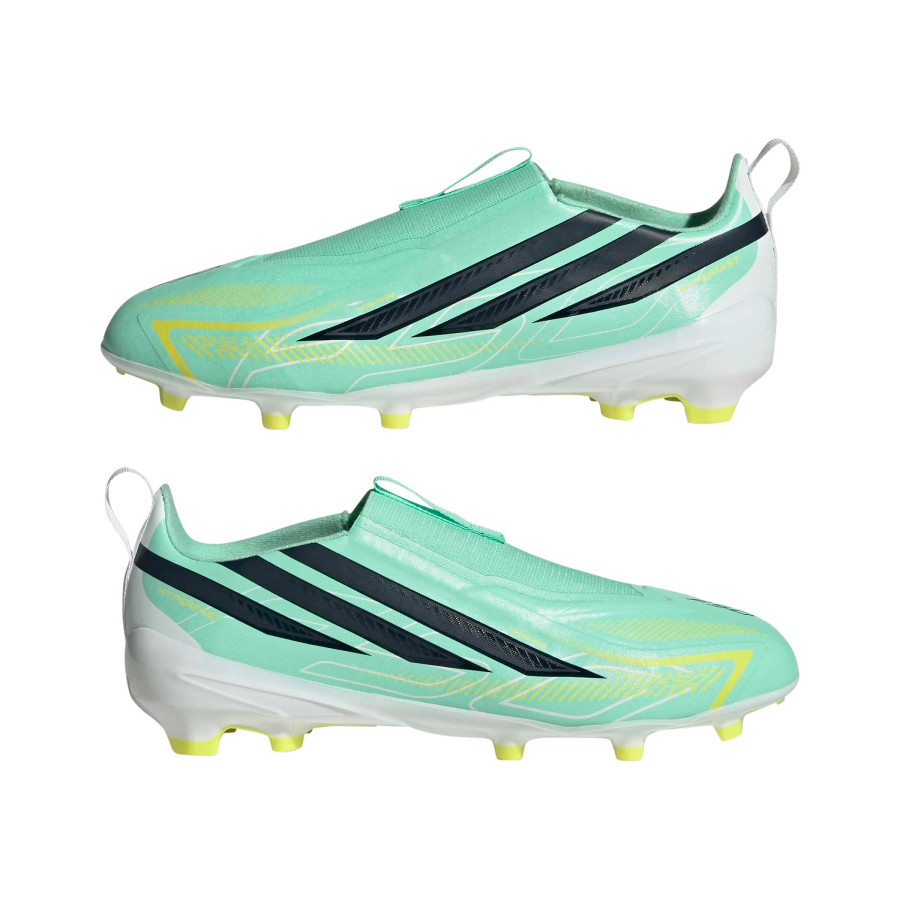 adidas F50 junior Hyperfast LaceLess Pro FG vert noir