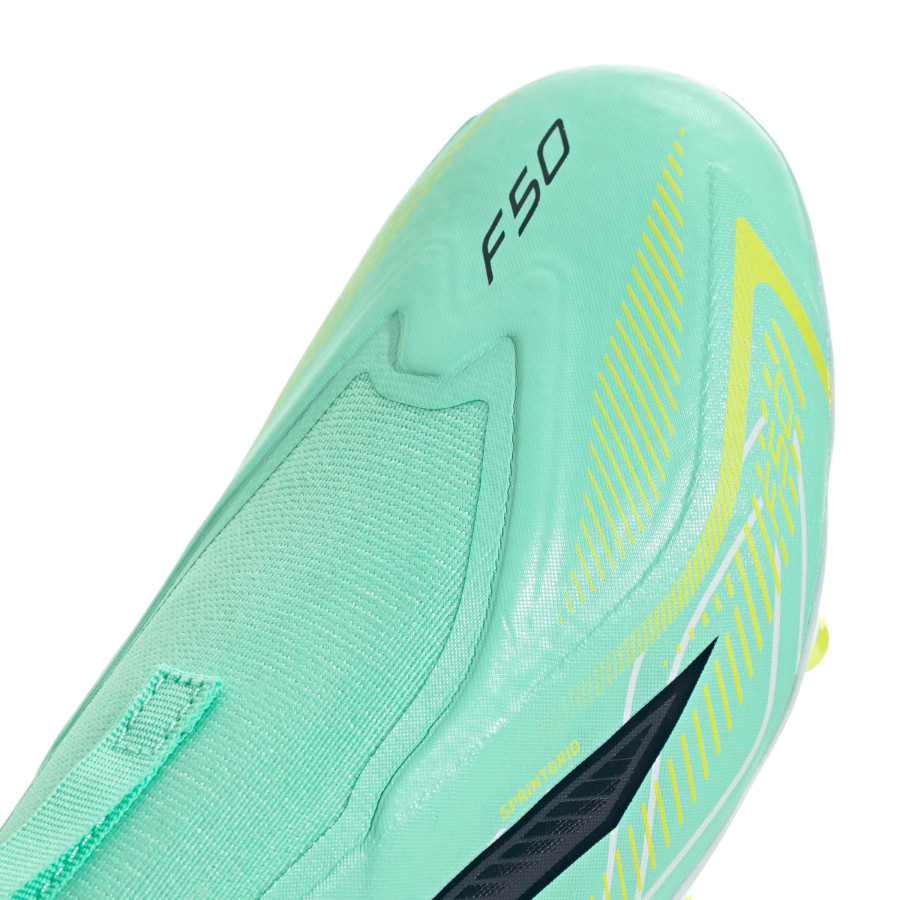 adidas F50 junior Hyperfast LaceLess Pro FG vert noir
