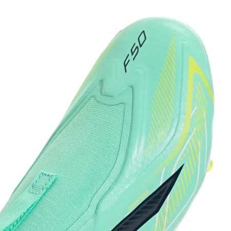 adidas F50 junior Hyperfast LaceLess Pro FG vert noir