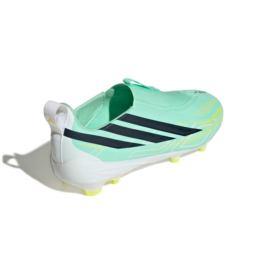 adidas F50 junior Hyperfast LaceLess Pro FG vert noir