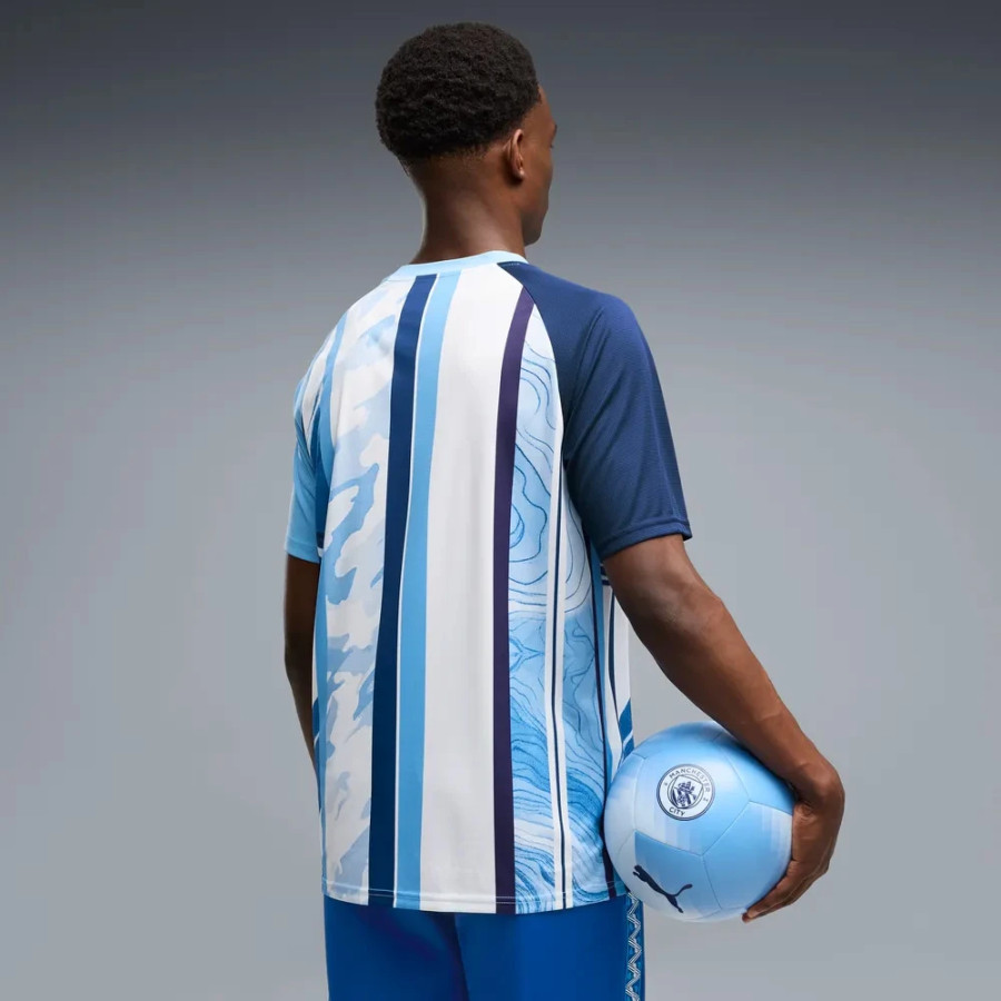 Maillot avant match Manchester City bleu blanc