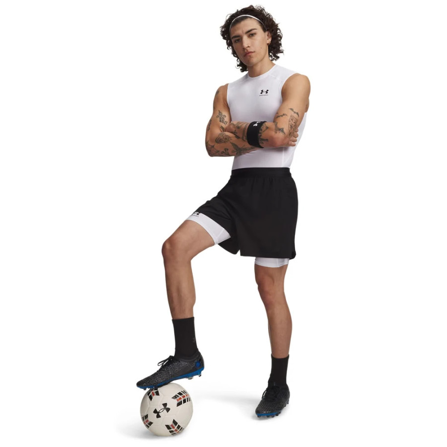 Short de compression Under Armour HeatGear blanc