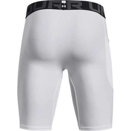 Short long Under Armour HeatGear blanc